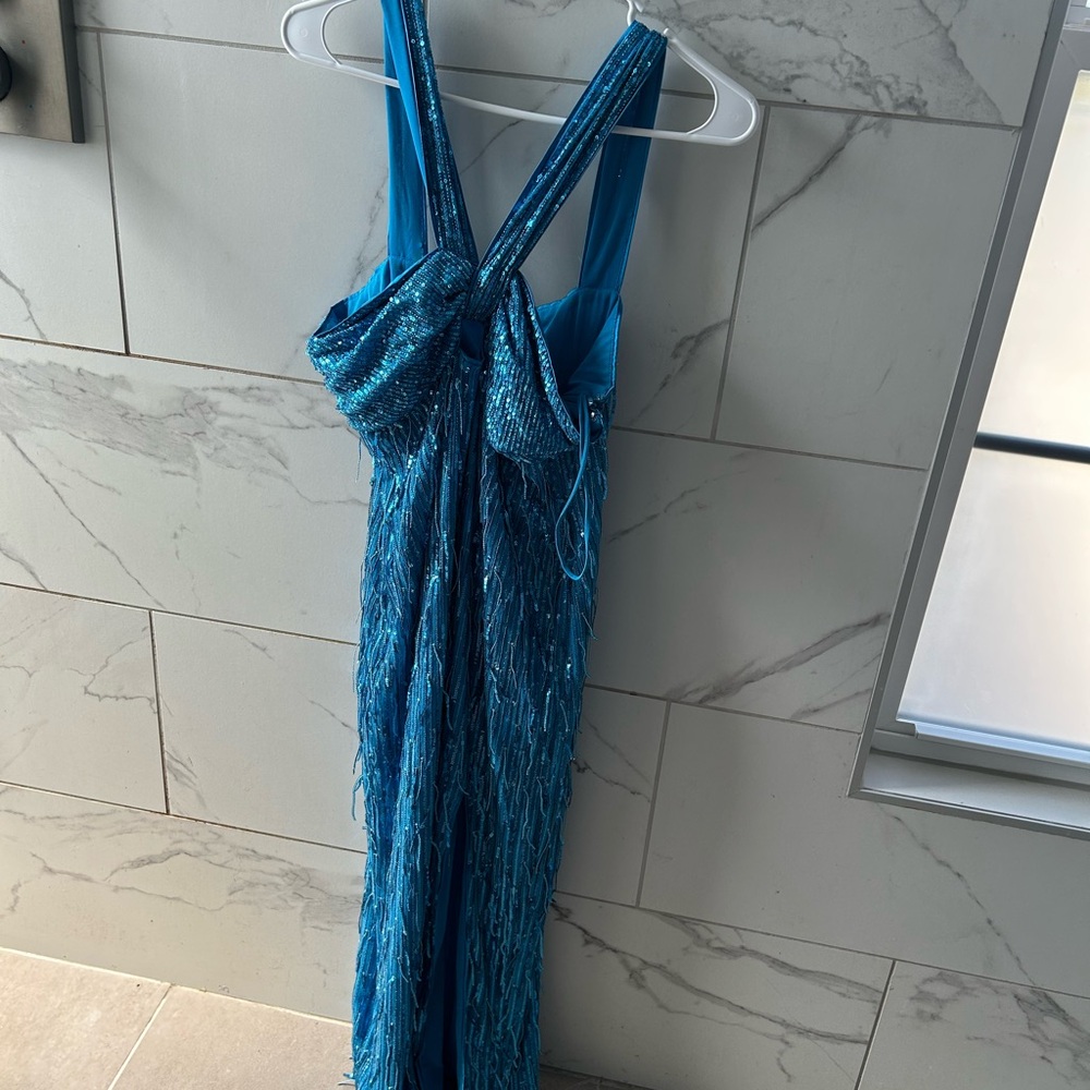 SAYLOR Blue Sequin Dress